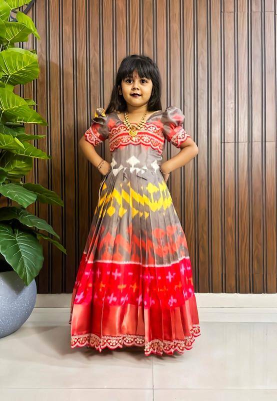 NEW LAUNCING KIDS GOWN silk Mumbai children clothing stores
